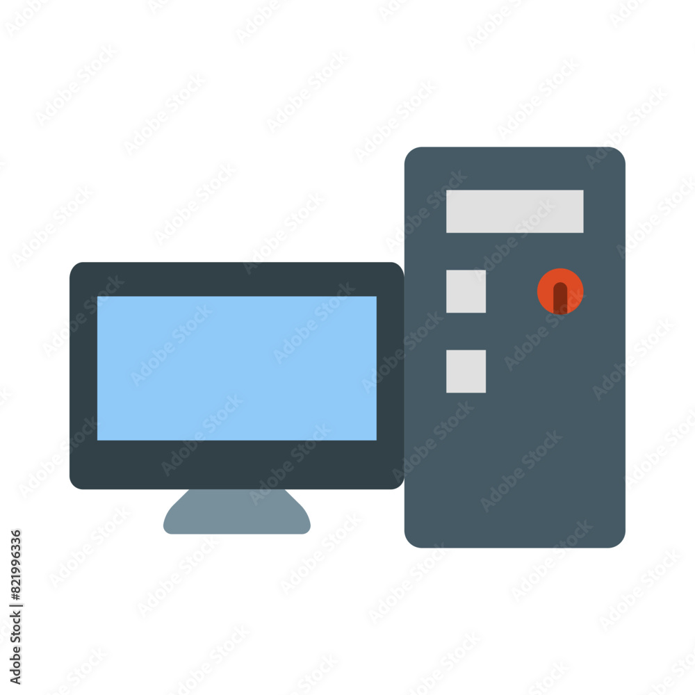 Computer Vector Flat Icon