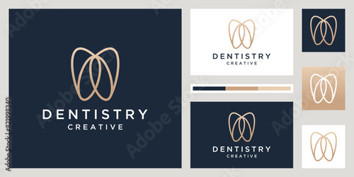 Dental inspiration vector logo design  minimalist 