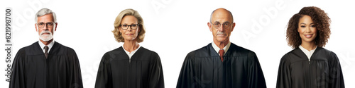 Judge png element set on transparent background