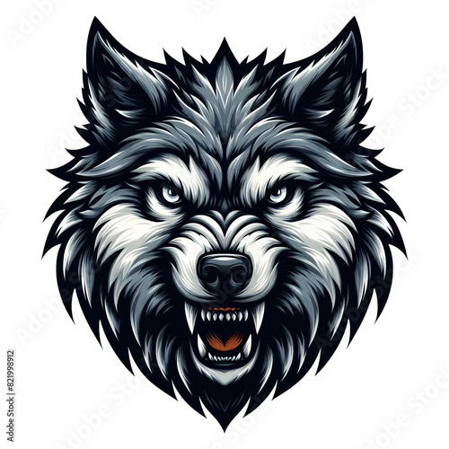 Wild and Free: A Digital Artwork of a Wolf Mascot Running Wild