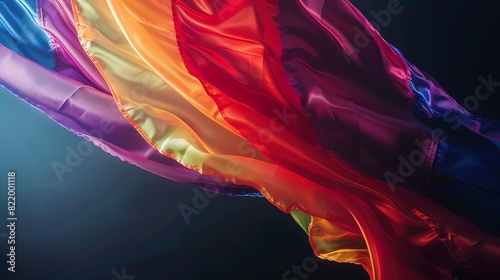 Rainbow Pride Flag in LGBTinclusive sports events, pride month LGBTQIA theme
