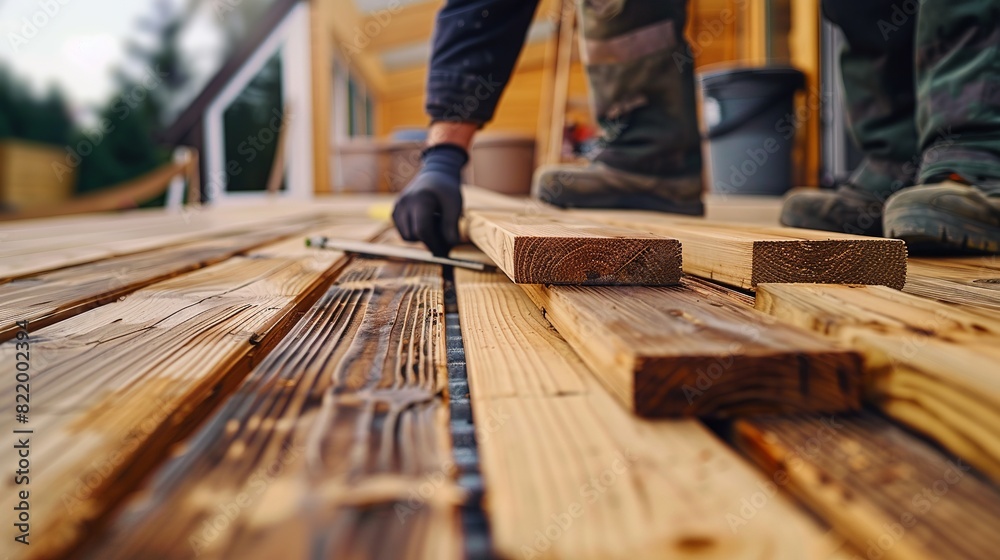 Carpenter Building a Wooden Table Carpenter Building a Wooden Table