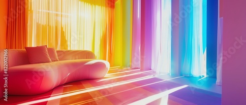 Rainbow Pride Flag in gayfriendly hotels and resorts, pride month LGBTQIA theme photo