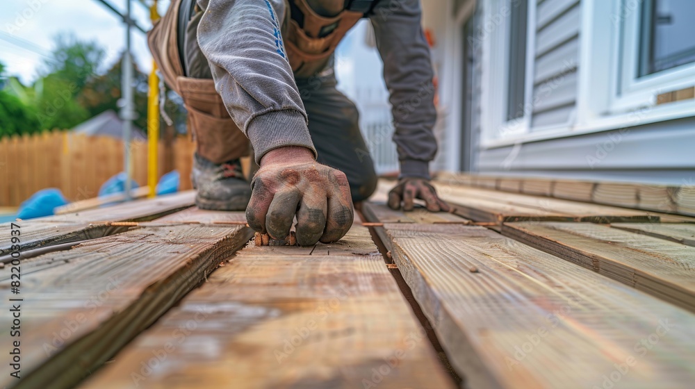 Carpenter Building a Wooden Table Carpenter Building a Wooden Table