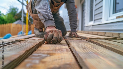 Carpenter Building a Wooden Table