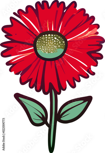 aster flower, icon uneven fill