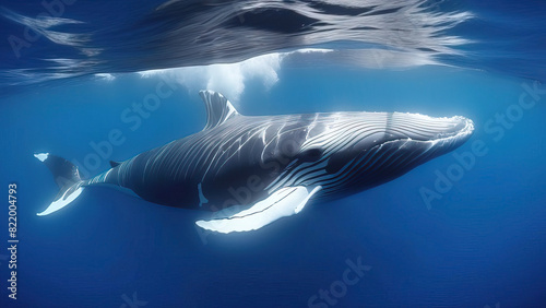 Whale Underwater Ocean Scene
