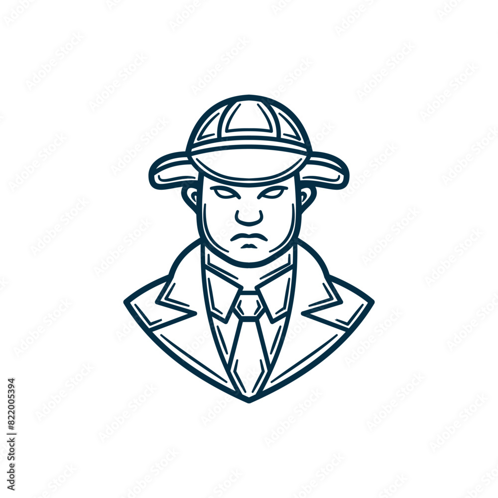 Detective logo Vector design illustration