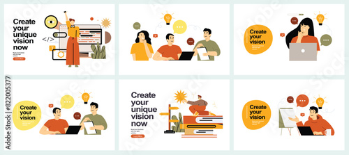 Student learn online at home. Female character using laptop. Studying and reading books. Online education, courses and seminars at university or college. Distance learning degree for graduate.