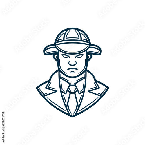Detective logo Vector design illustration © bcks13