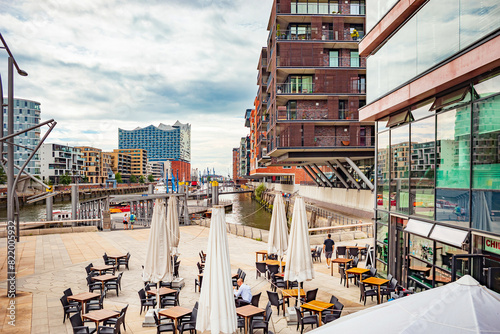 Cityscape of Hamburg town