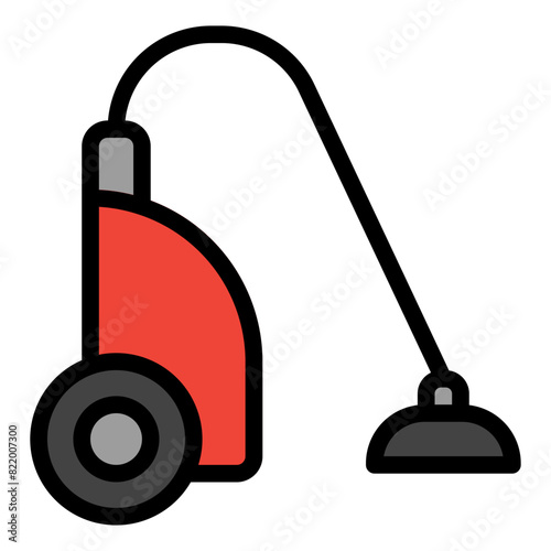 Vacuum Cleaner Icon in Filled Line Style