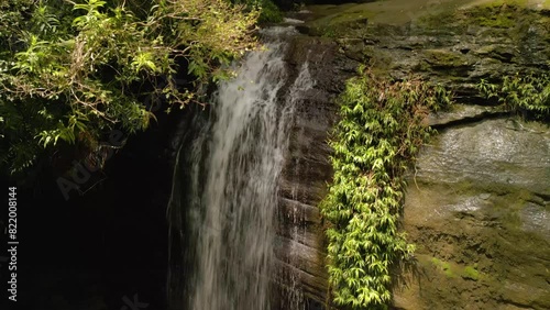 Landscape of Serenity Falls in Buderim Forest Park on a sunny day in Queensland, Australia photo