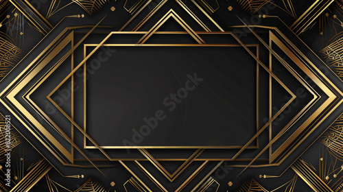 gold deco seamless pattern background.