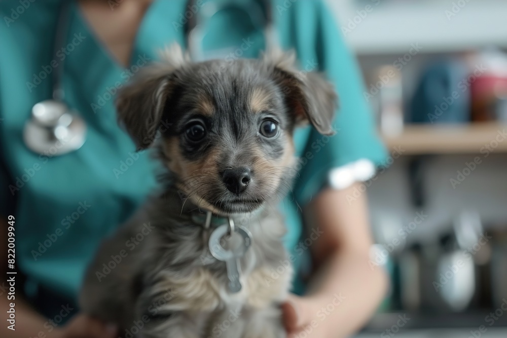Small Puppy at Veterinary Appointment Small Puppy at Veterinary Appointment