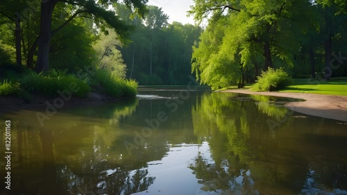 Serenity of Summer and Spring Natural Landscapes, Ideal for Relaxation and Exploration. Dive into Nature's Palette,Beauty of a Colorful Lake Landscape, Perfect for Nature Lovers Seeking Tranquility 