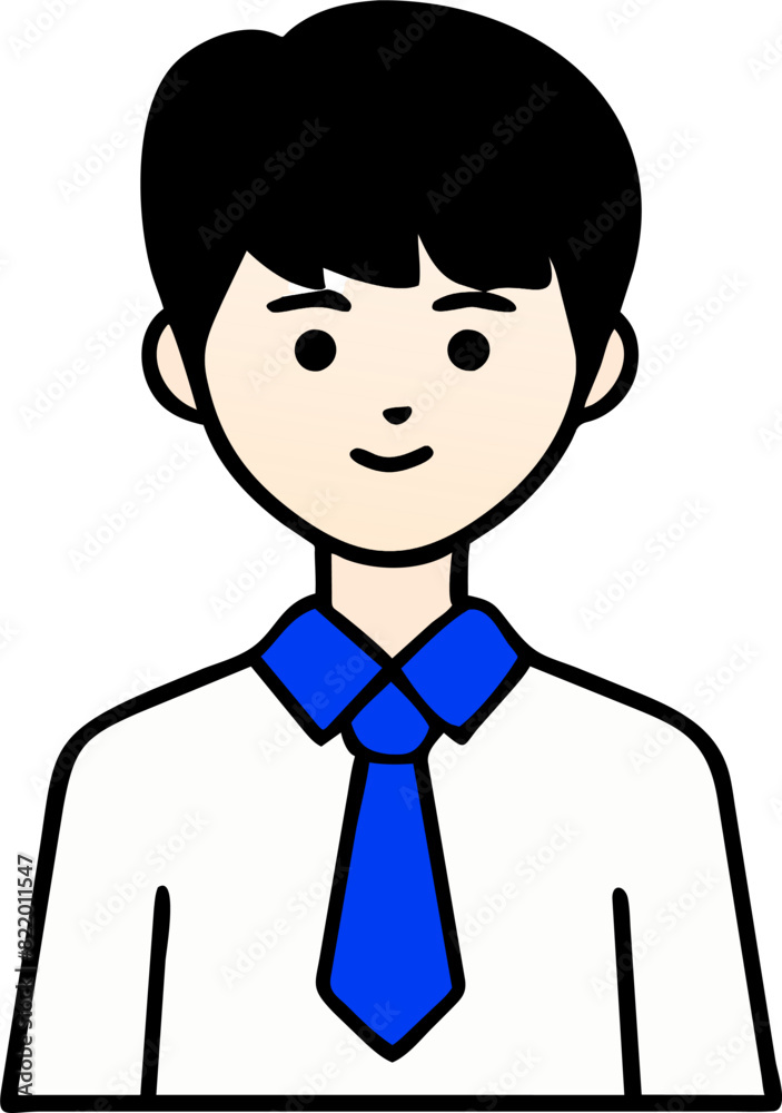korean boy in a suit, talking to himself to prepare for a job interview, looks favourable, icon korean boy in a suit, talking to himself to prepare for a job interview, looks favourable, icon