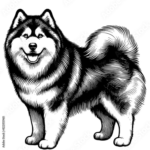 black and white dog