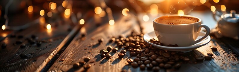 Küchenrückwand glas motiv Kaffee und Kaffeebohnen coffee background  © sungedi