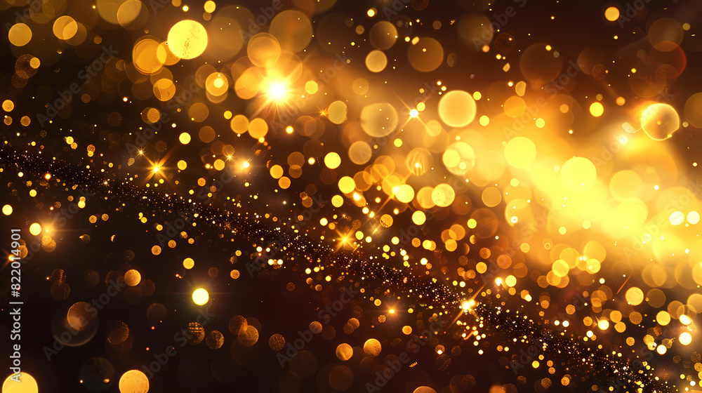 Golden bokeh lights background sparkling, golden light effect suitable for luxury party or celebration background design Golden bokeh lights background sparkling, golden light effect suitable for luxury party or celebration background design