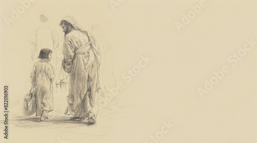 Elisha and the Widow’s Oil Miracle - Biblical Watercolor Illustration