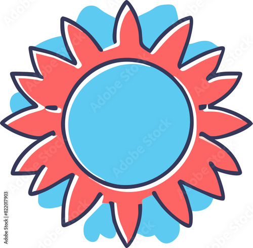 sunflower white background, icon offset fill