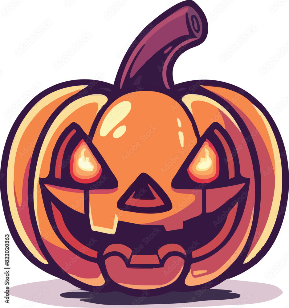 Fototapeta premium Halloween pumkin icon. vector illustration.