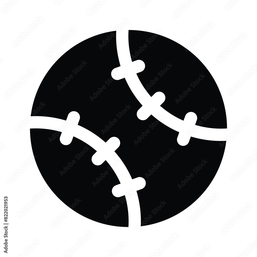 Fototapeta premium Icon of baseball in modern design style, pixel perfect vector