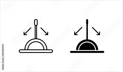 Lever icon set vector isolated on white background, Lever transparent sign , sign and symbols in thin linear outline style.