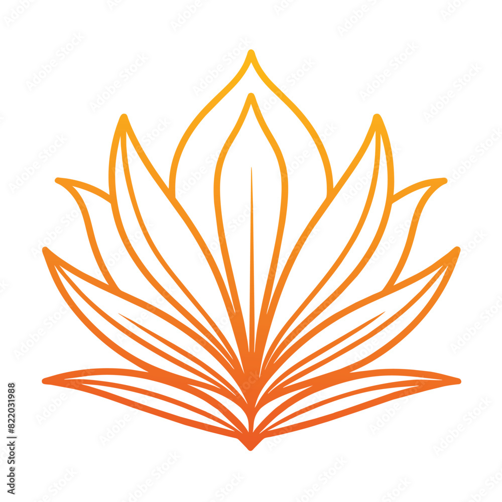 Set of Saffron Strands line vector icon on white background