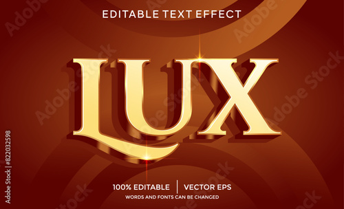 lux 3D text effect template photo