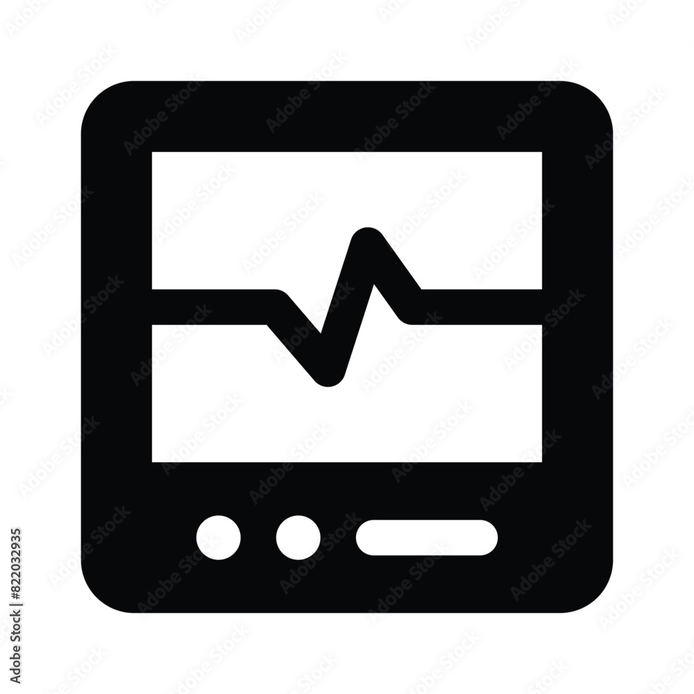Ecg machine icon design isolated on white background Ecg machine icon design isolated on white background