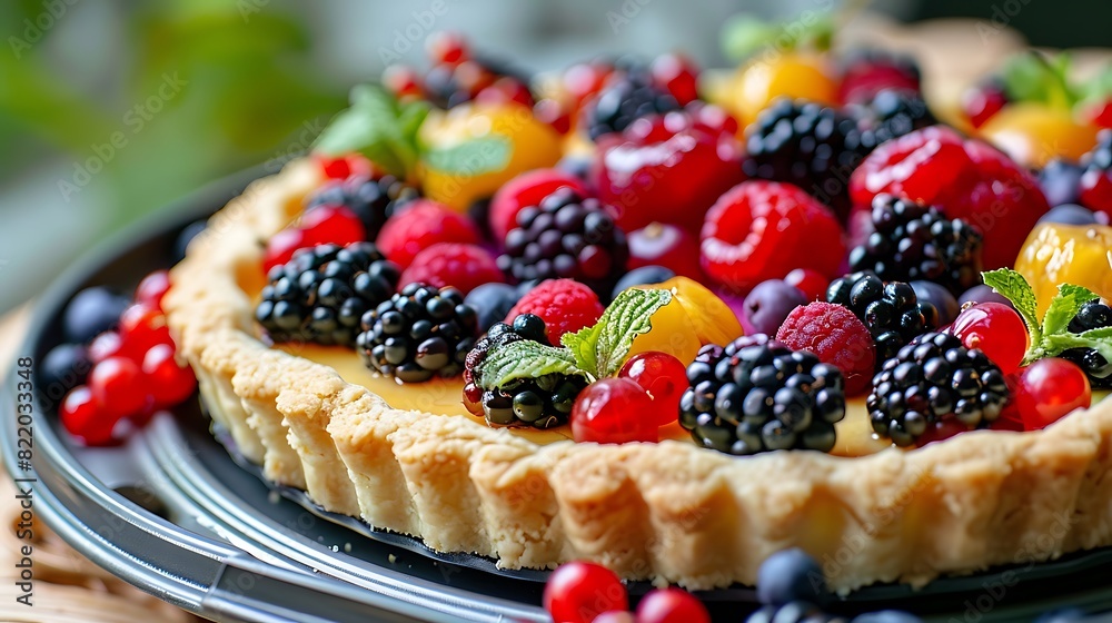 Summer Fruit Tart with Berries Summer Fruit Tart with Berries