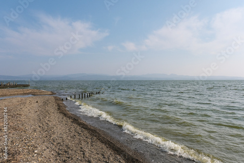 汽水湖である宍道湖の湖畔からの景色