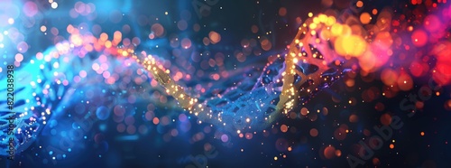 Colorful abstract DNA background.