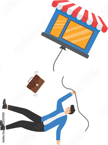 Regret on business mistake, frustration or depressed, stupidity or foolish losing all money, stressed and anxiety on failure concept, 
