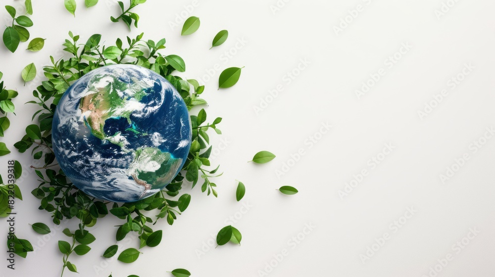 Earth day concept on white background, World environment day. Earth day concept on white background, World environment day.