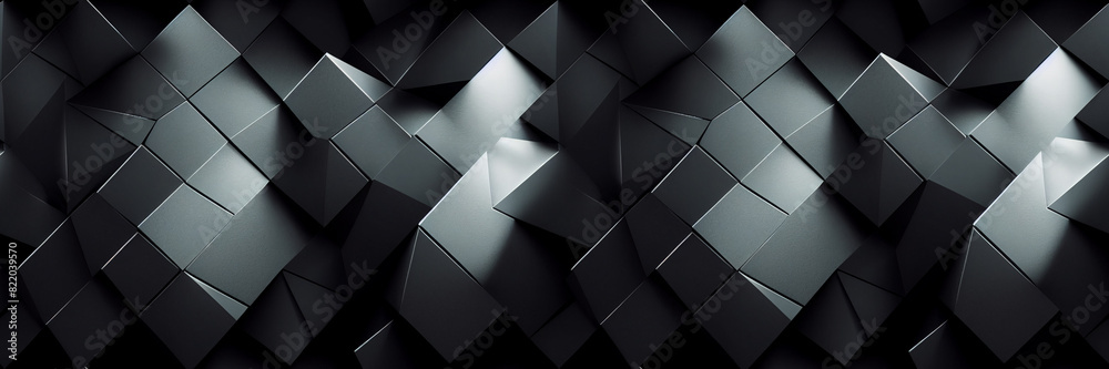 Profound Background Dark abstract panoramic background. Modern futuristic mosaic pattern of ...