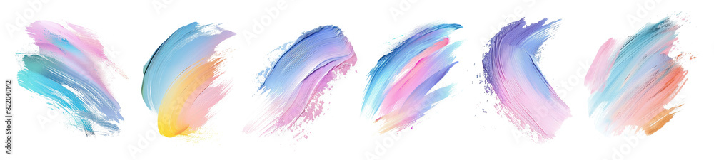 Pastel brushstroke png element set on transparent background Pastel brushstroke png element set on transparent background