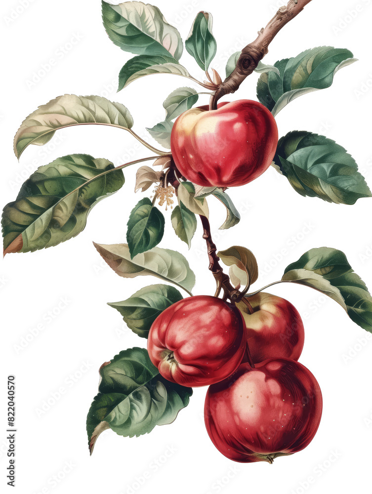 branch of red apple, transparent background branch of red apple, transparent background