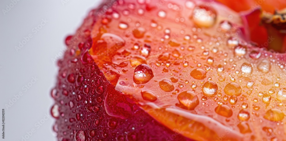 Peaches with water drops, macro shot. Peaches with water drops, macro shot.