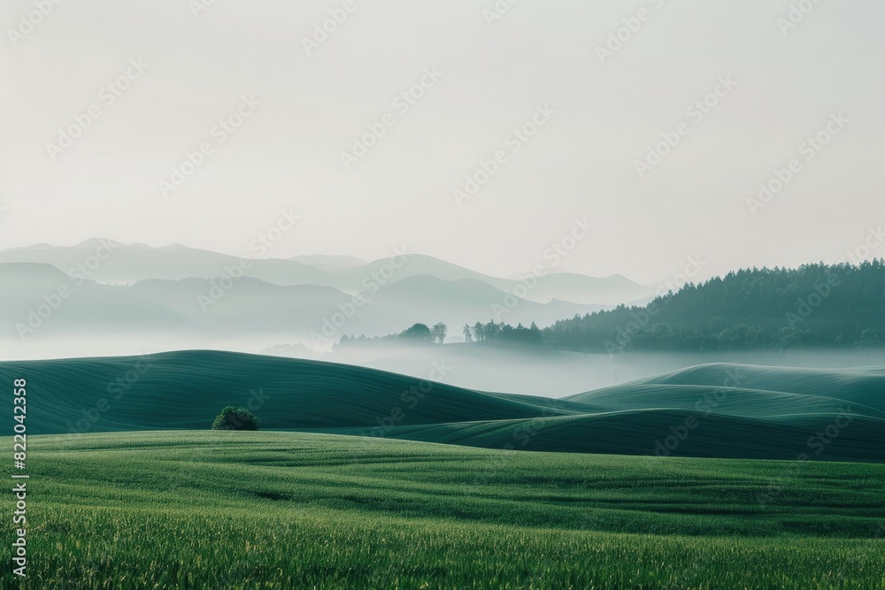 Mountain Landscape with Sky: A serene scene of misty mountains, green hills, and a vibrant sky at sunrise, showcasing the beauty of nature Mountain Landscape with Sky: A serene scene of misty mountains, green hills, and a vibrant sky at sunrise, showcasing the beauty of nature