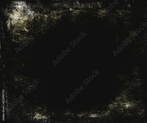 Black grunge scary Horror texture, Halloween background