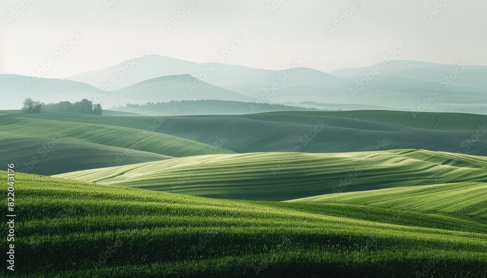 Mountain Landscape with Sky: A serene scene of misty mountains, green hills, and a vibrant sky at sunrise, showcasing the beauty of nature Mountain Landscape with Sky: A serene scene of misty mountains, green hills, and a vibrant sky at sunrise, showcasing the beauty of nature