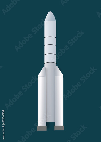 Chinese Long March 6 Rocket | Vector Illustration | Chinese Space Program