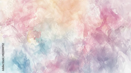 Artistic watercolor pattern background with soft pastel hues and a dreamy, ethereal quality, ideal for a romantic or whimsical project.