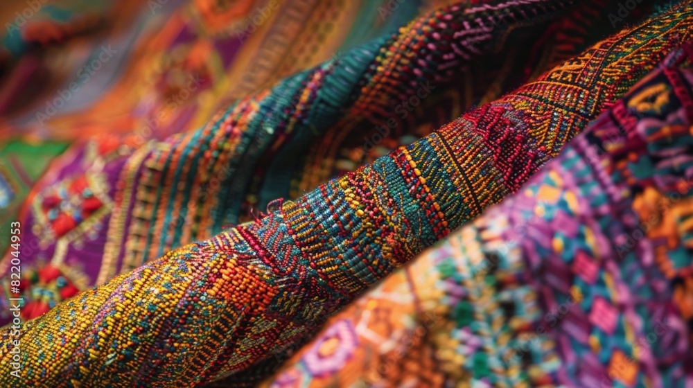 Intricate patterns of color weave together, creating a complex and detailed design. Intricate patterns of color weave together, creating a complex and detailed design.