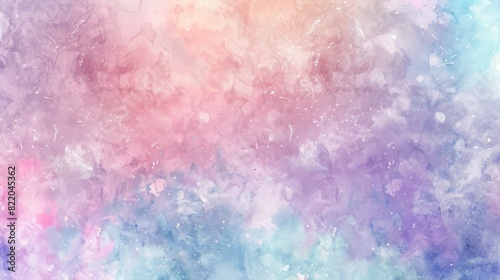 Artistic watercolor pattern background with soft pastel hues and a dreamy, ethereal quality, ideal for a romantic or whimsical project. © boba