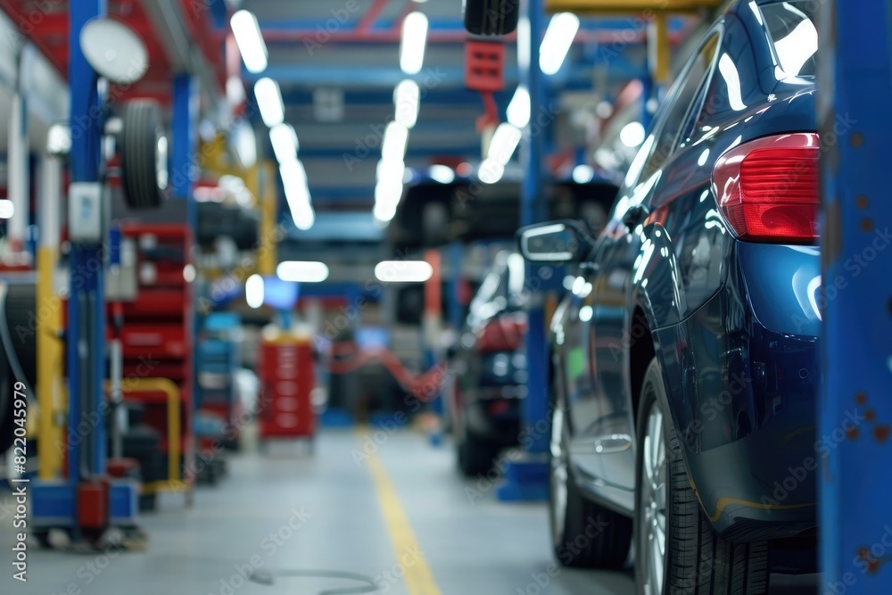 Obraz premium car maintenance service in car repair station