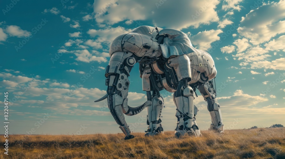 Fototapeta premium elephant robot tiger robot